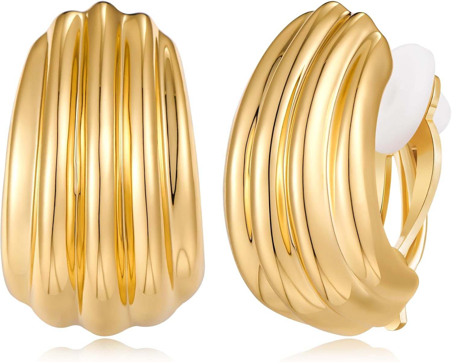 Chunky Clip On Earrings for Women Fashion Jewelry - main view