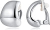 Chunky Clip On Earrings for Women Fashion Jewelry - Chunky-Silver