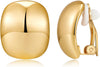 Chunky Clip On Earrings for Women Fashion Jewelry - Curvy-Gold