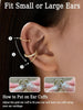 Ear Cuffs Non Piercing Chunky/Thin 14K Gold Plated Ear Cuff Earrings for Women Dainty Cuff for Non Pierced Ears Gold Clip on Cartilage Earring Fake - view 2