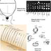 47pcs Gold Jewelry Set With 3 PCS Necklace, 11 PCS Bracelet, 20pcs Hoop Stud Earrings, 7pcs rings set For Women For Birthday Gifts - view 2