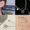 47pcs Gold Jewelry Set With 3 PCS Necklace, 11 PCS Bracelet, 20pcs Hoop Stud Earrings, 7pcs rings set For Women For Birthday Gifts - view 3