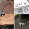 47pcs Gold Jewelry Set With 3 PCS Necklace, 11 PCS Bracelet, 20pcs Hoop Stud Earrings, 7pcs rings set For Women For Birthday Gifts - view 5