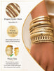 Gold Bangle Bracelets for Women Indian Bangles Stackable Set with Multi Layer Textured 18K Gold Plated Chunky Bracelets Boho Jewelrys Set - view 4
