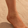 Ankle Bracelets for Women, 14k Gold Plated Ankle Bracelet for Women, Cute Dainty Anklets, Adjustable Beach Jewelry - view 4
