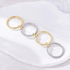 Stackable Rings for Women CZ Gold Silver Multi Layer Statement Ring Jewelry - view 6