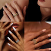Stackable Rings for Women CZ Gold Silver Multi Layer Statement Ring Jewelry - view 7