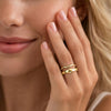 Gold Rings for Women, Chunky 14K Gold Plated Dainty Stackable Rings Trendy Statement Pinky Thumb Rings Engagement Eternity Wedding Band Ring Stacking - view 7