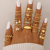 68 Pcs Gold Jewelry Set for Women with 7 Necklace, 17 Bracelet, 5 Hoop Earrings, 15 Stud Earrings, 24 Knuckle Rings for Women Jewelry Set for Women - view 5