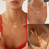 68 Pcs Gold Jewelry Set for Women with 7 Necklace, 17 Bracelet, 5 Hoop Earrings, 15 Stud Earrings, 24 Knuckle Rings for Women Jewelry Set for Women - view 2