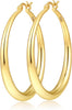 Gold Hoops Earrings for Women Chunky - main view