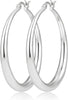 Gold Hoops Earrings for Women Chunky - 60MM Silver