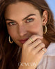 Gold Hoops Earrings for Women Chunky - view 2