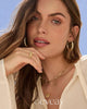 Gold Hoops Earrings for Women Chunky - view 3