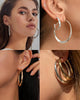 Gold Hoops Earrings for Women Chunky - view 6