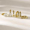 4Pairs Statement Gold Hoop Earrings for Women Trendy, Surgical Steel Gold Plated Hoop Earrings Set, Titanium Hoops Earring Stacks, CZ Cartilage - view 2