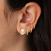 4Pairs Statement Gold Hoop Earrings for Women Trendy, Surgical Steel Gold Plated Hoop Earrings Set, Titanium Hoops Earring Stacks, CZ Cartilage - view 3