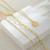 Layered Gold Necklace for Women, 14K Gold Plated Necklace Stack for Women, Dainty Adjustable Gold Necklace Set - view 5
