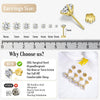 7 Pairs 18G 20G Flat Back Stud Earrings, Surgical Steel Set - view 7