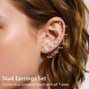 7 Pairs 18G 20G Flat Back Stud Earrings, Surgical Steel Set - view 2
