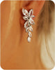 Clip on Earrings for Women Cubic Zirconia Long Tassel Dangle Drop Earrings Non Pierced Earrings for Women Jewelry Gifts Wedding Party - main view
