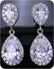 Clip on Earrings for Women Cubic Zirconia Long Tassel Dangle Drop Earrings Non Pierced Earrings for Women Jewelry Gifts Wedding Party - Long drop-1