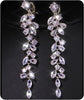 Clip on Earrings for Women Cubic Zirconia Long Tassel Dangle Drop Earrings Non Pierced Earrings for Women Jewelry Gifts Wedding Party - Long leaf-1