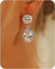 Clip on Earrings for Women Cubic Zirconia Long Tassel Dangle Drop Earrings Non Pierced Earrings for Women Jewelry Gifts Wedding Party - Long drop-2
