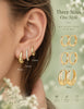 9 Pairs Small Gold/Silver Hoop Earrings Set for Women - view 5