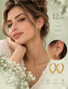 9 Pairs Small Gold/Silver Hoop Earrings Set for Women - view 3