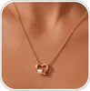 Gold Pearl Necklaces for Women Wedding Bridesmaid Jewelry Gifts with 14K Gold Plated Dainty Necklace Daisy Round Pearl Choker Necklace Layered Pearl - Gold-Heart