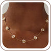 Gold Pearl Necklaces for Women Wedding Bridesmaid Jewelry Gifts with 14K Gold Plated Dainty Necklace Daisy Round Pearl Choker Necklace Layered Pearl - Gold-Daisy Pearl