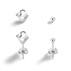 Pearl Earrings 14k Gold Plated Daisy Flower Stud Earrings for Women Ball Stud Flat Back Earring Statement Earring Trendy Jewelry Gift for Women - Silver-Caged Pearl Ball