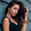 Chunky Gold Earrings For Women Trendy Statement Gold Plated Flower Shell Knot Dangle Earrings Lightweight Fashion Jewelry Set - view 4