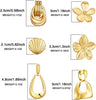 Chunky Gold Earrings For Women Trendy Statement Gold Plated Flower Shell Knot Dangle Earrings Lightweight Fashion Jewelry Set - view 5