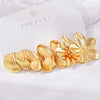 Chunky Gold Earrings For Women Trendy Statement Gold Plated Flower Shell Knot Dangle Earrings Lightweight Fashion Jewelry Set - view 7