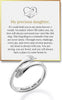 To My Hug Ring by Hope Rings – Inspirational 304 Stainless Steel Jewelry with “Always With You” Message – Adjustable Ring for Women - main view