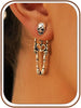 Earrings Skeleton Skull Dangle Boo Ghost Witch Tassel Terror Knife Earrings - main view