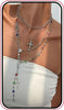 Silver Layered Cross Necklace Set For Women, 4Pcs Pearl Rosary Choker Chunky Christian Pendant Vintage Long Y Gold Necklace Stack Religious Statement - Yummy-Silver