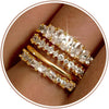 Gold Stackable Rings for Women Engagement Wedding Bands - main view