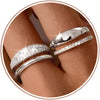 Gold Stackable Rings for Women Engagement Wedding Bands - Unique-Silver 9