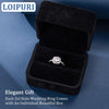 Halo Moissanite Promise Rings for Her, 1.5CT Round Cut - view 6