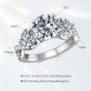 4.6CT 3 Stone Moissanite Engagement Rings for Women - view 3