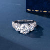 4.6CT 3 Stone Moissanite Engagement Rings for Women - view 4