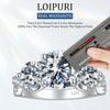 4.6CT 3 Stone Moissanite Engagement Rings for Women - view 5