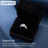 4.6CT 3 Stone Moissanite Engagement Rings for Women - view 6