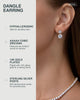 14K Gold Plated CZ Dangle Earrings for Women, Long Bridal Earrings - view 2