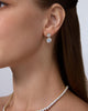 14K Gold Plated CZ Dangle Earrings for Women, Long Bridal Earrings - view 3