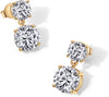 14K Gold Plated CZ Dangle Earrings for Women, Long Bridal Earrings - view 4