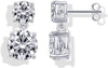14K Gold Plated CZ Dangle Earrings for Women, Long Bridal Earrings - view 7
